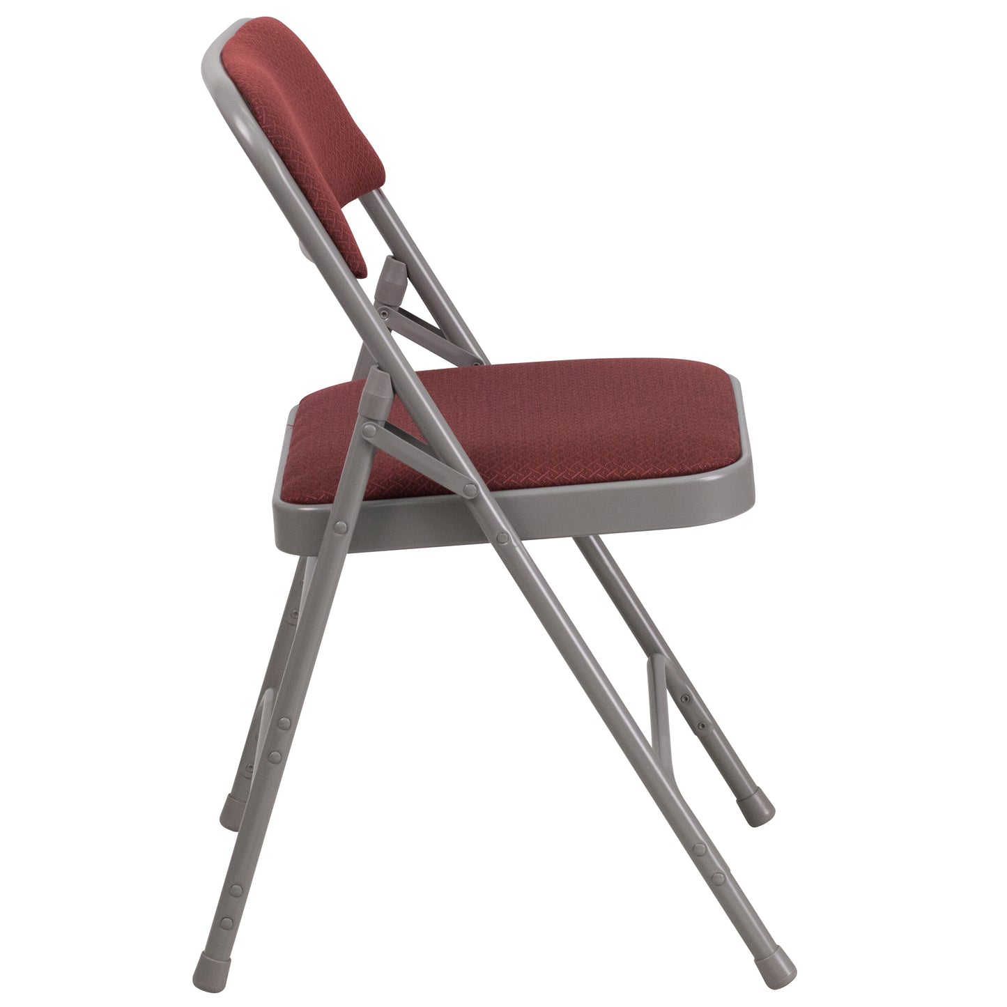 Burgundy Fabric Metal Chair 2-AW-MC309AF-BG-GG