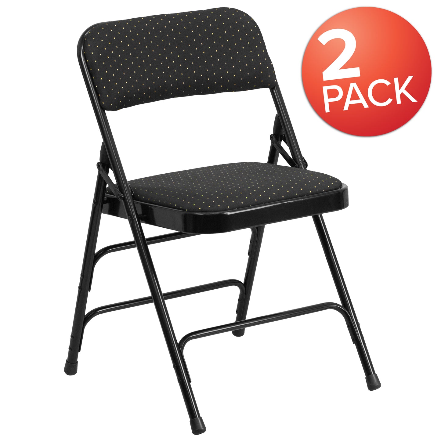 Black Fabric Metal Chair 2-AW-MC309AF-BLK-GG