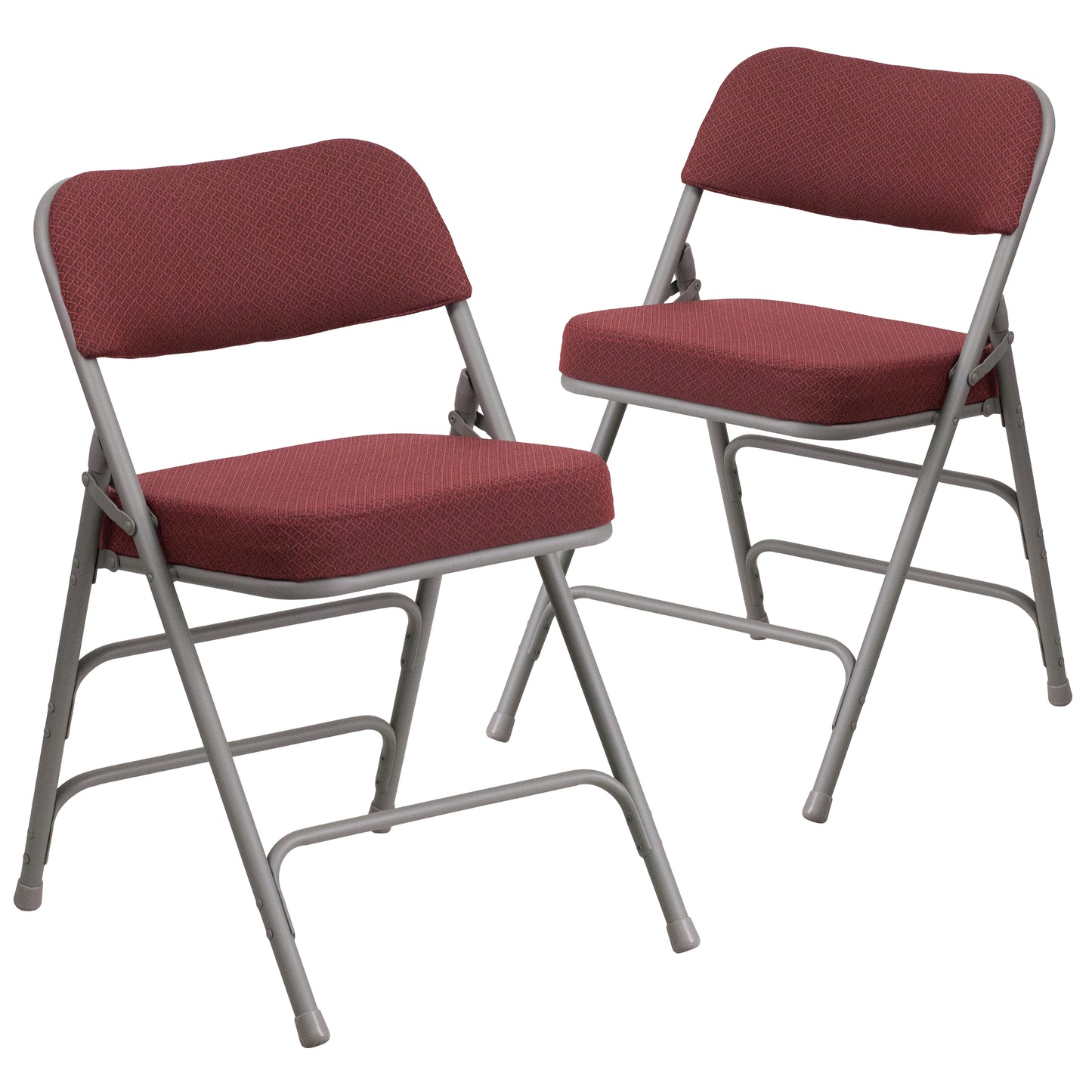 Burgundy Fabric Folding Chair 2-AW-MC320AF-BG-GG