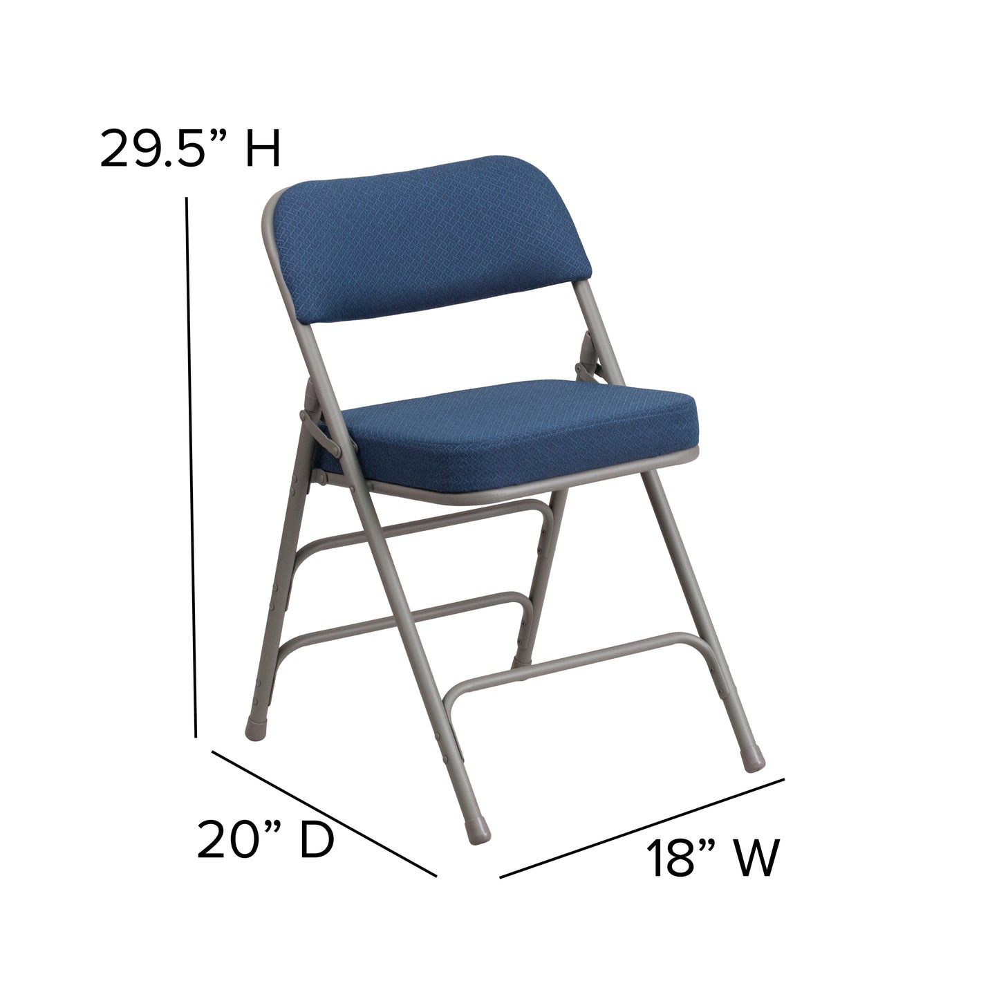 Navy Fabric Folding Chair 2-AW-MC320AF-NVY-GG