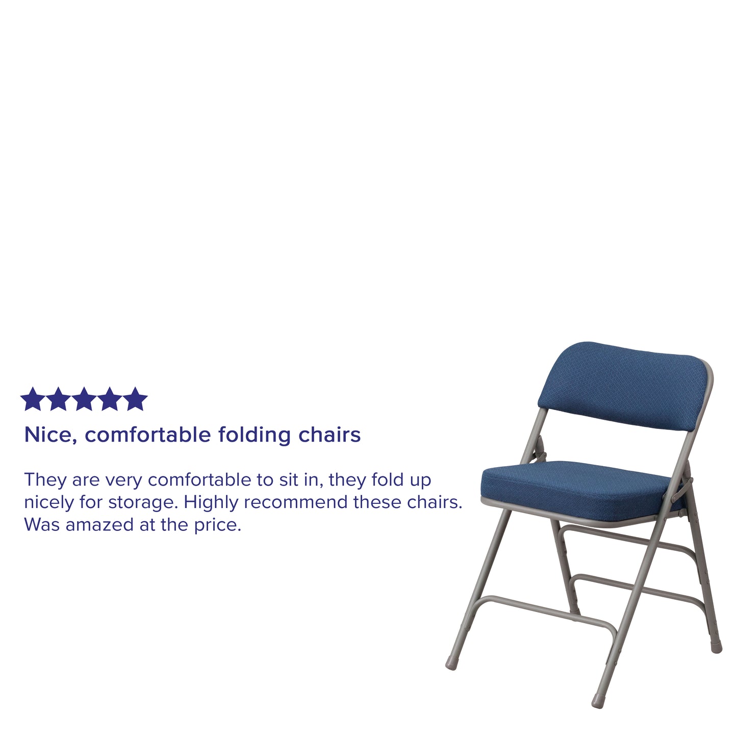 Navy Fabric Folding Chair 2-AW-MC320AF-NVY-GG