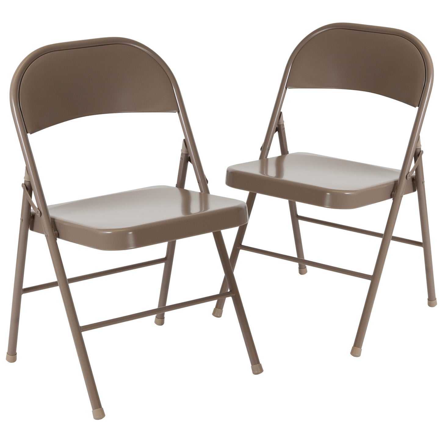 Beige Metal Folding Chair 2-BD-F002-BGE-GG