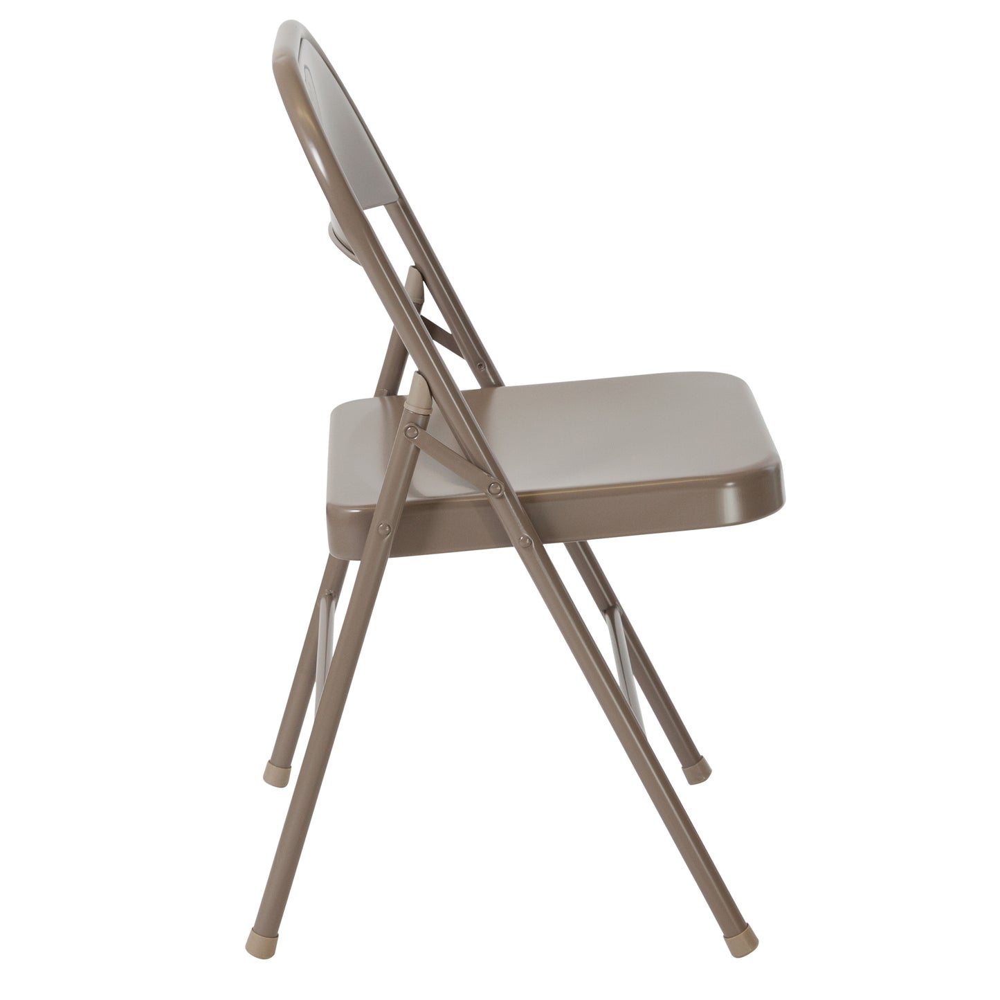 Beige Metal Folding Chair 2-BD-F002-BGE-GG