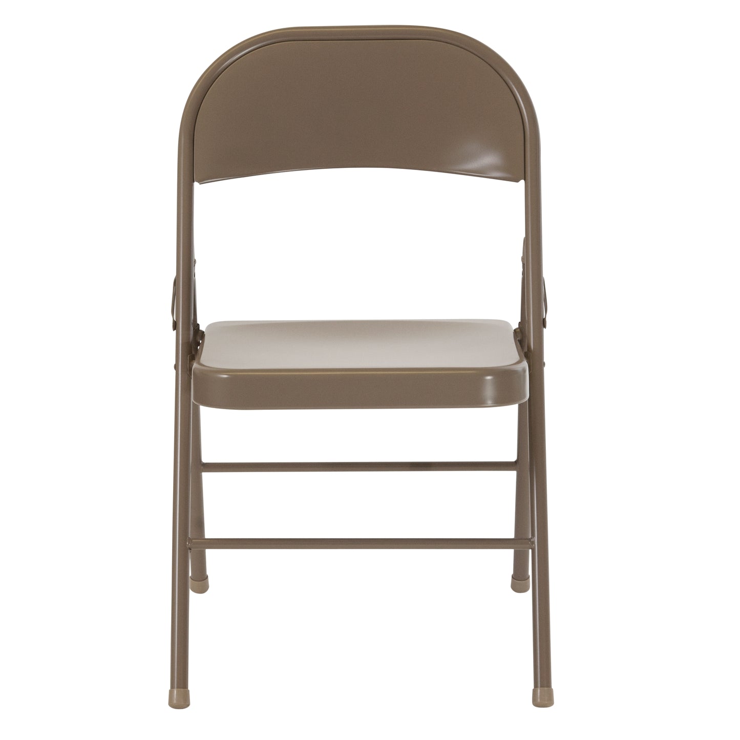 Beige Metal Folding Chair 2-BD-F002-BGE-GG