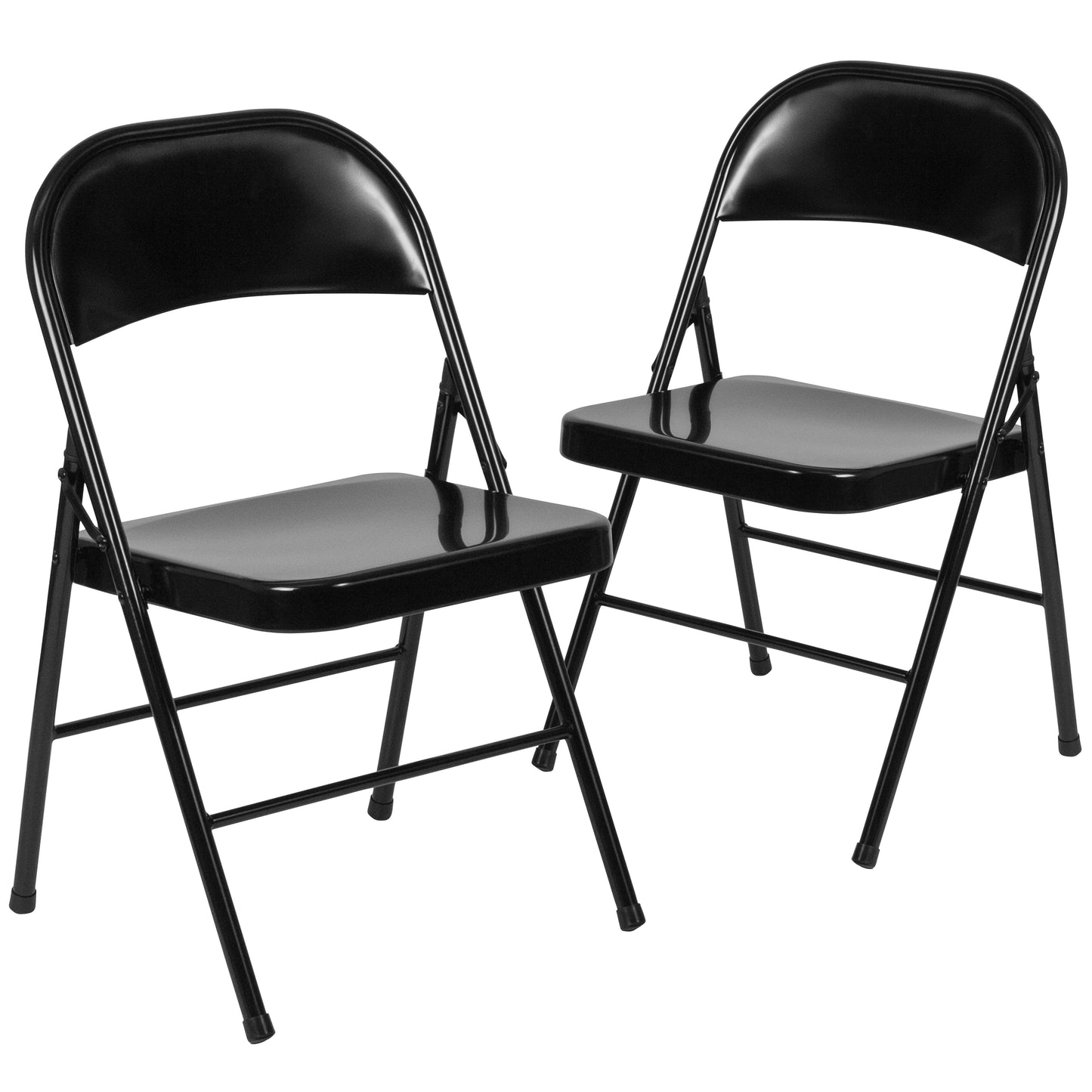 Black Metal Folding Chair 2-BD-F002-BK-GG