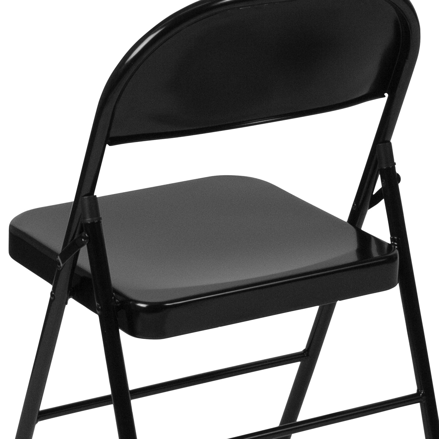 Black Metal Folding Chair 2-BD-F002-BK-GG