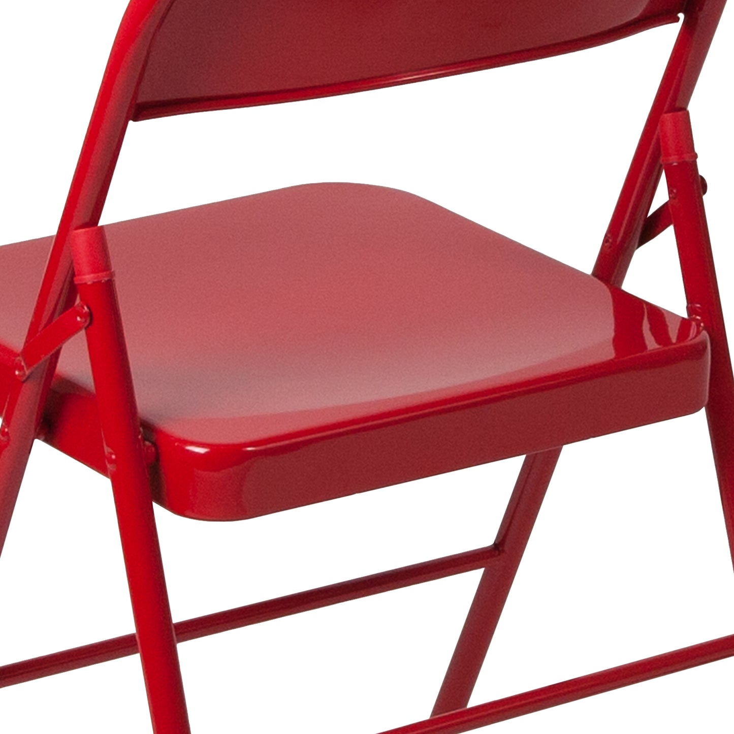 Red Metal Folding Chair 2-BD-F002-RED-GG