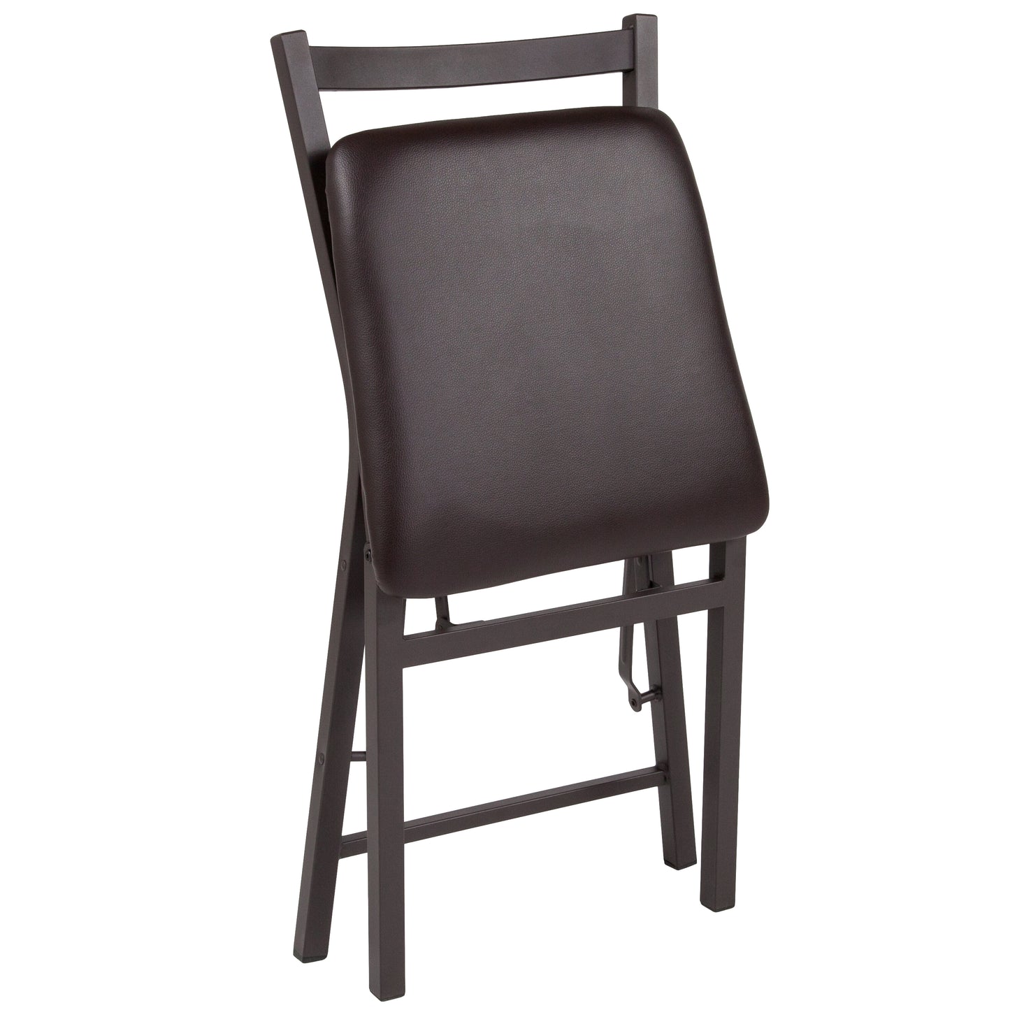 Brown Ladderback Folding Chair 2-CY-180841-GG