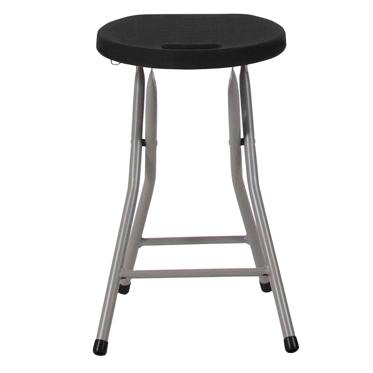 Black Plastic Foldable Stool 2-DAD-YCD-30-GG