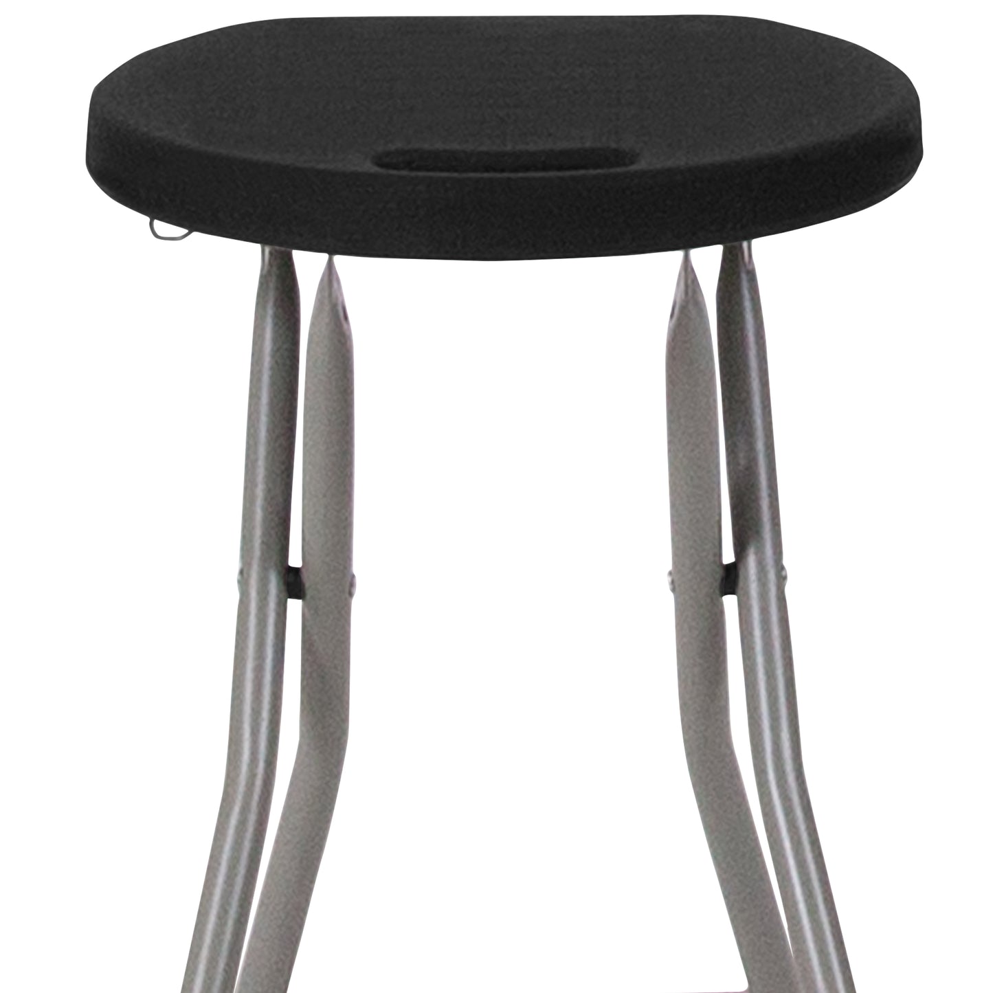 Black Plastic Foldable Stool 2-DAD-YCD-30-GG