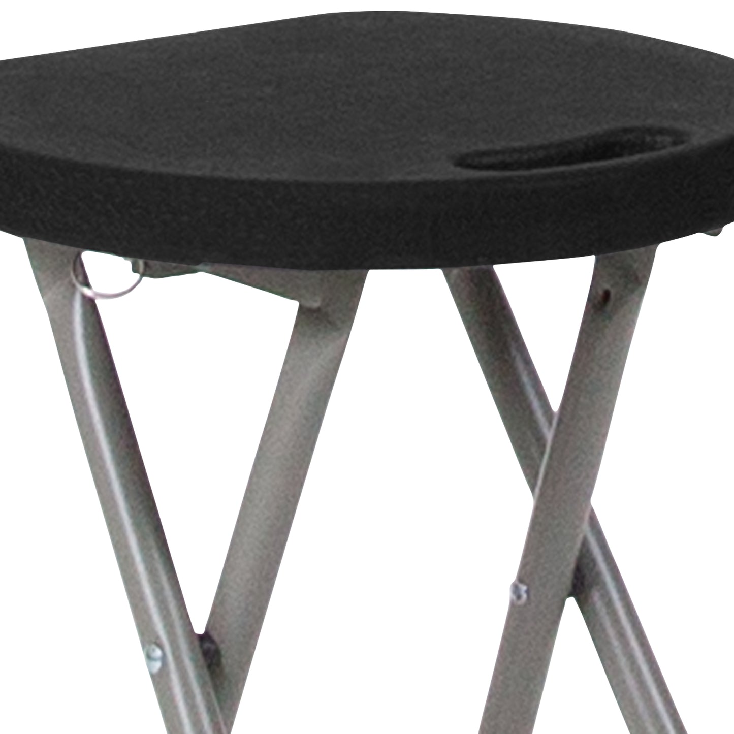 Black Plastic Foldable Stool 2-DAD-YCD-30-GG