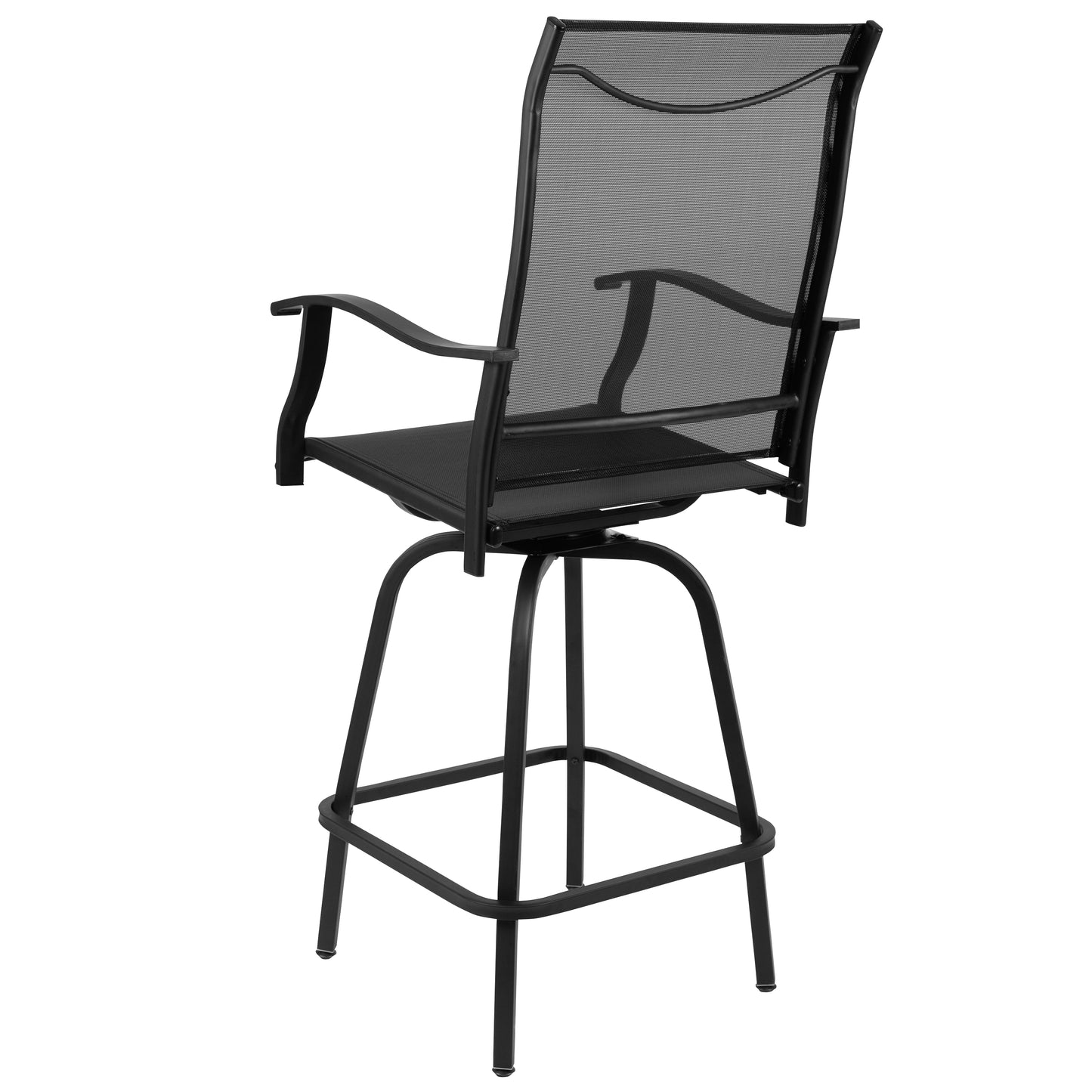 2PK Black Swivel Patio Stool 2-ET-SWVLPTO-30-BK-GG