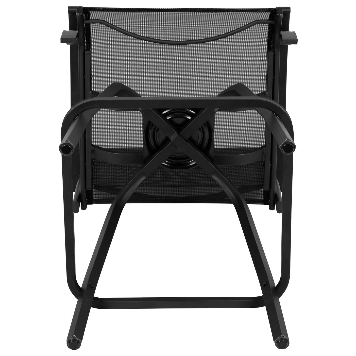 2PK Black Swivel Patio Stool 2-ET-SWVLPTO-30-BK-GG