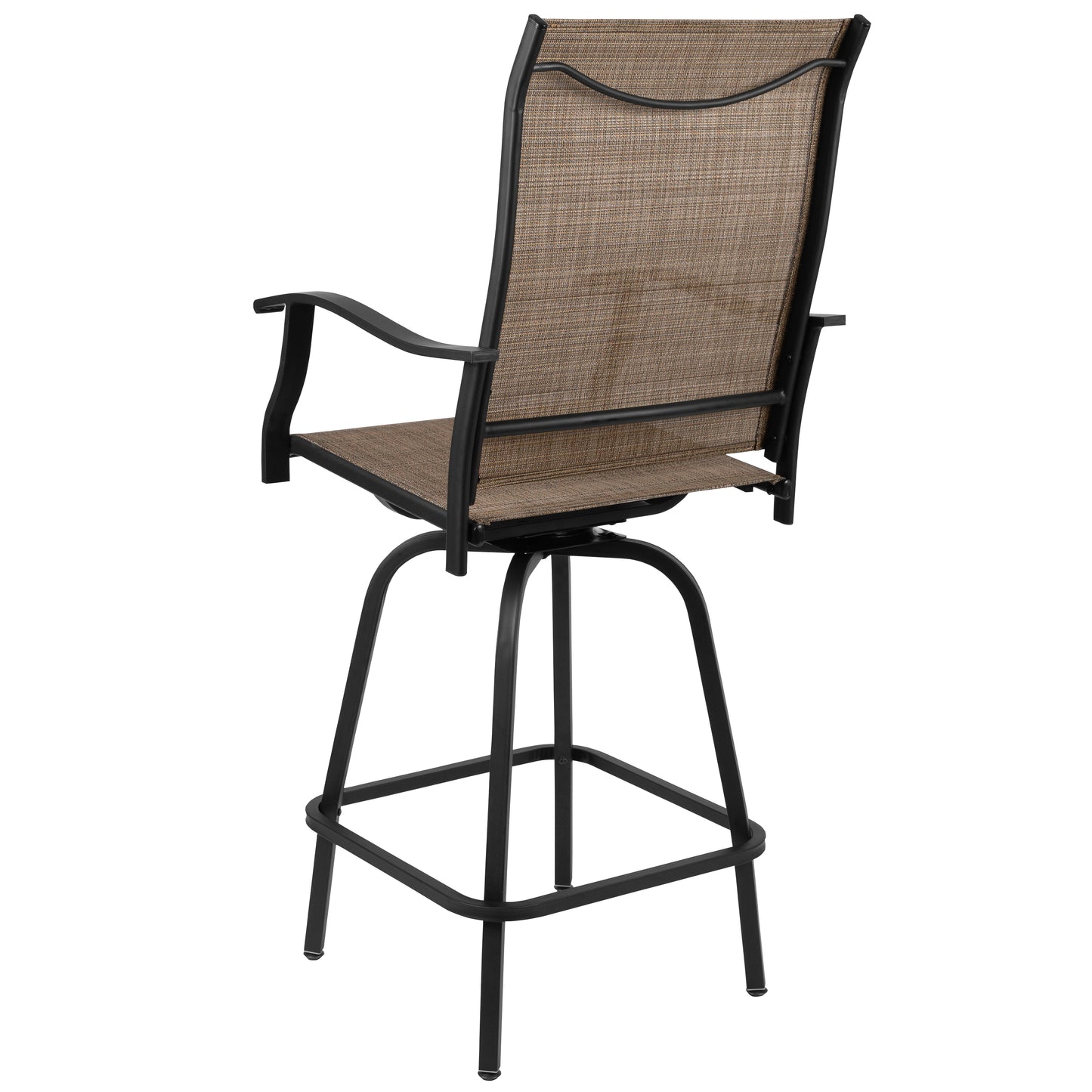 Set of 2 Outdoor Stools - 360 Degree Swivel Bar Stools