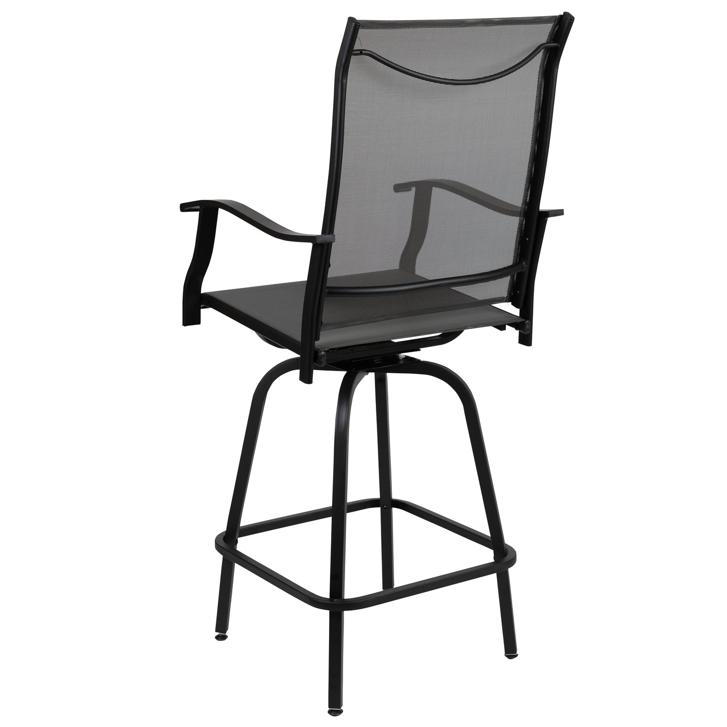 2PK Gray Swivel Patio Stool 2-ET-SWVLPTO-30-GR-GG