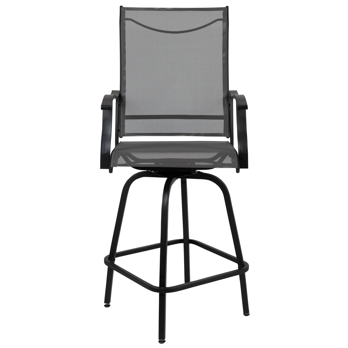 2PK Gray Swivel Patio Stool 2-ET-SWVLPTO-30-GR-GG