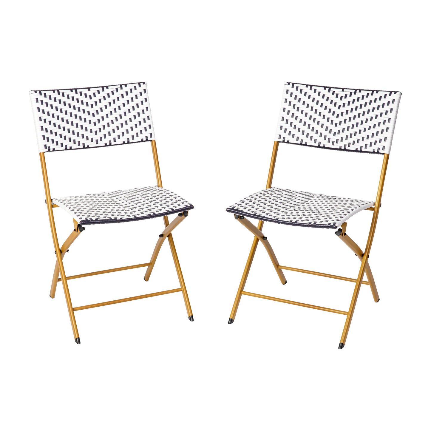 Set of 2 Modern Folding French Bistro Chairs