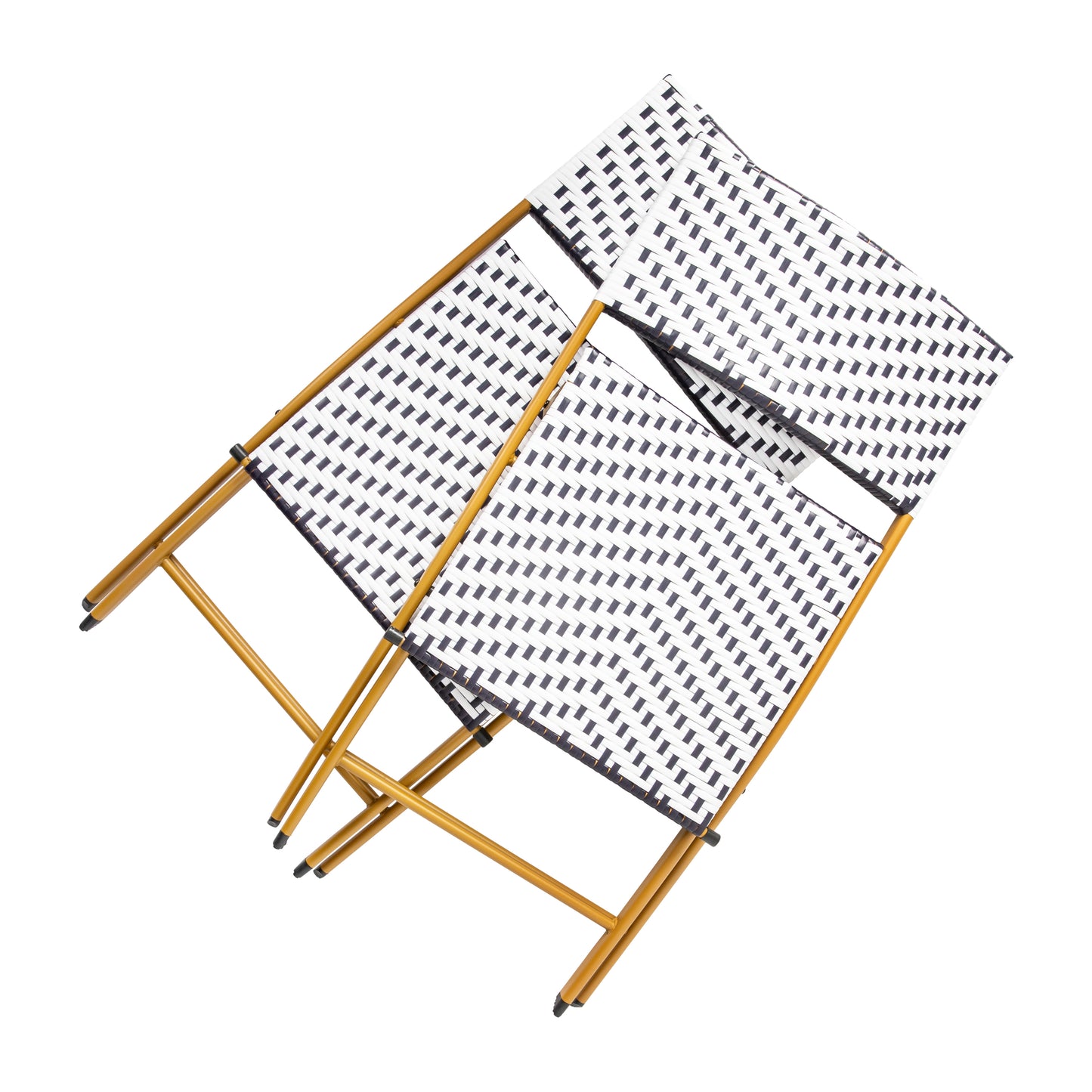 Set of 2 Modern Folding French Bistro Chairs