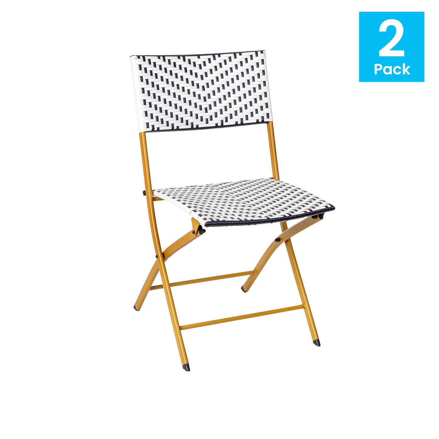 Set of 2 Modern Folding French Bistro Chairs