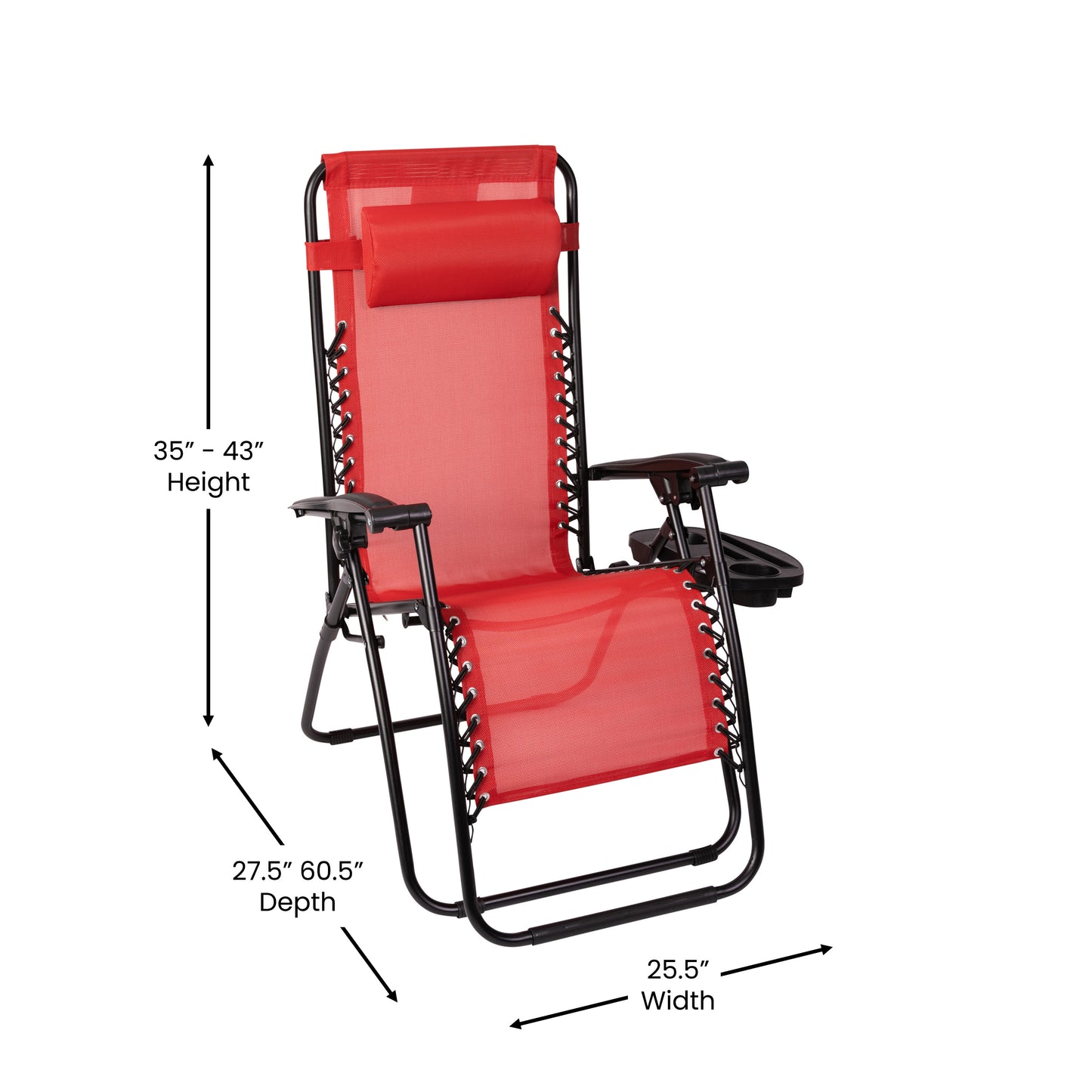 Zero Gravity Lounge Chair 2-GM-103122SS-RD-GG