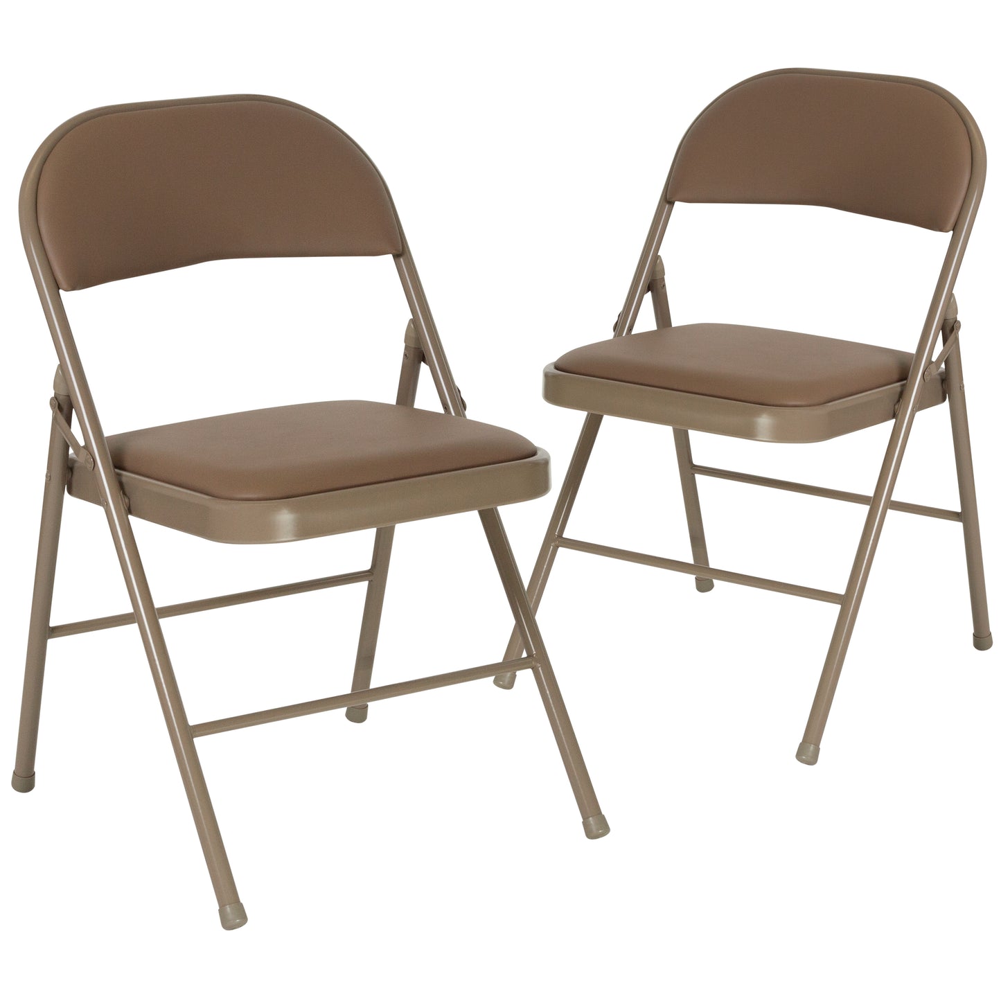 Beige Vinyl Folding Chair 2-HA-F003D-BGE-GG