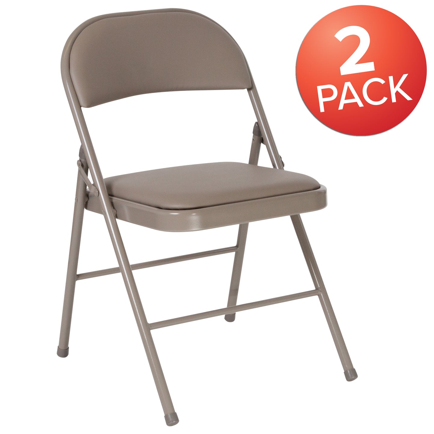 Gray Vinyl Folding Chair 2-HA-F003D-GY-GG