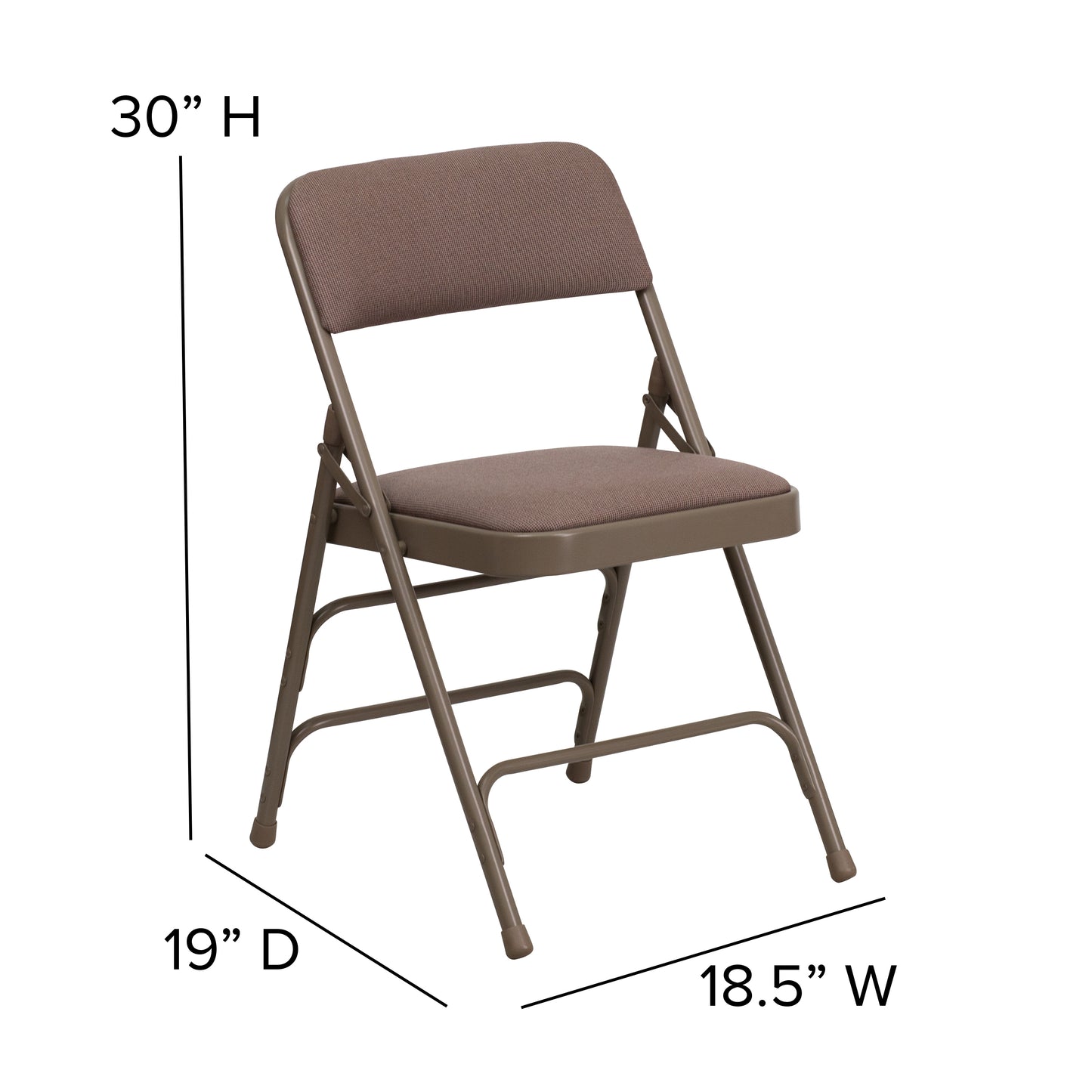 Beige Fabric Folding Chair 2-HA-MC309AF-BGE-GG