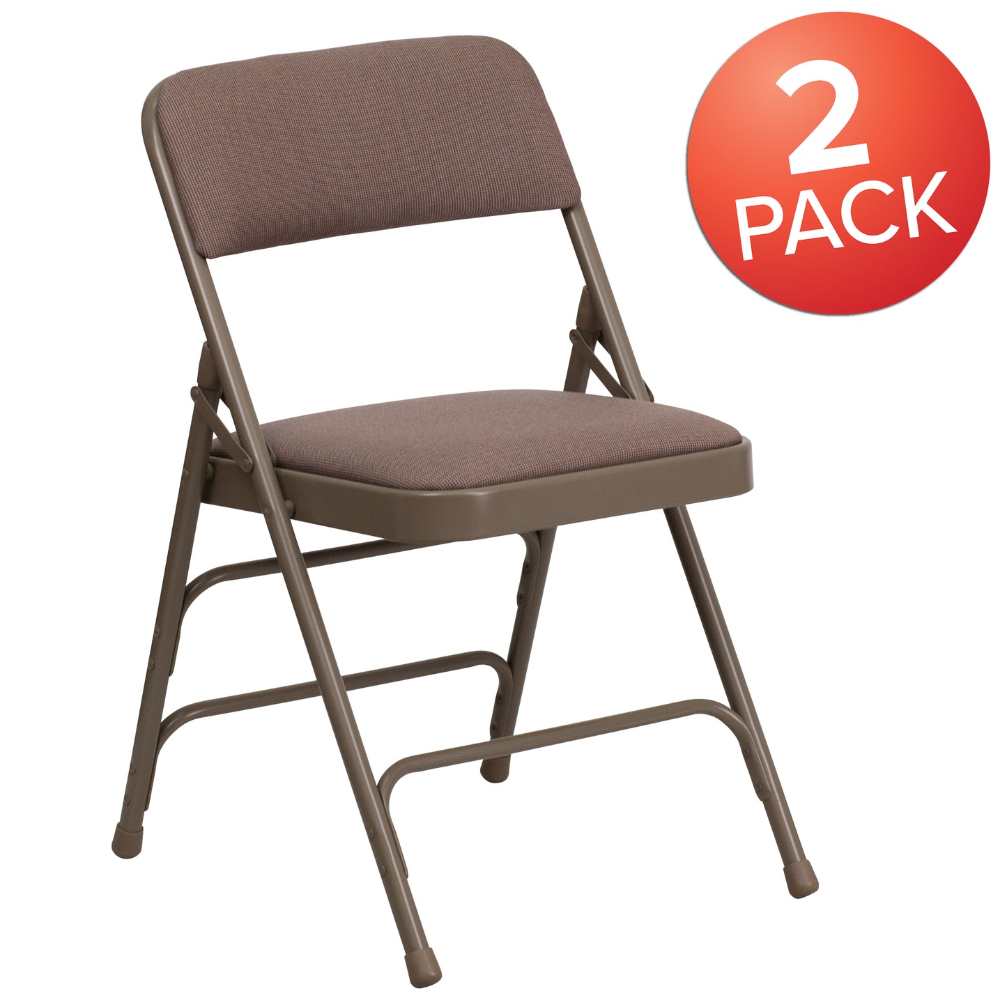 Beige Fabric Folding Chair 2-HA-MC309AF-BGE-GG