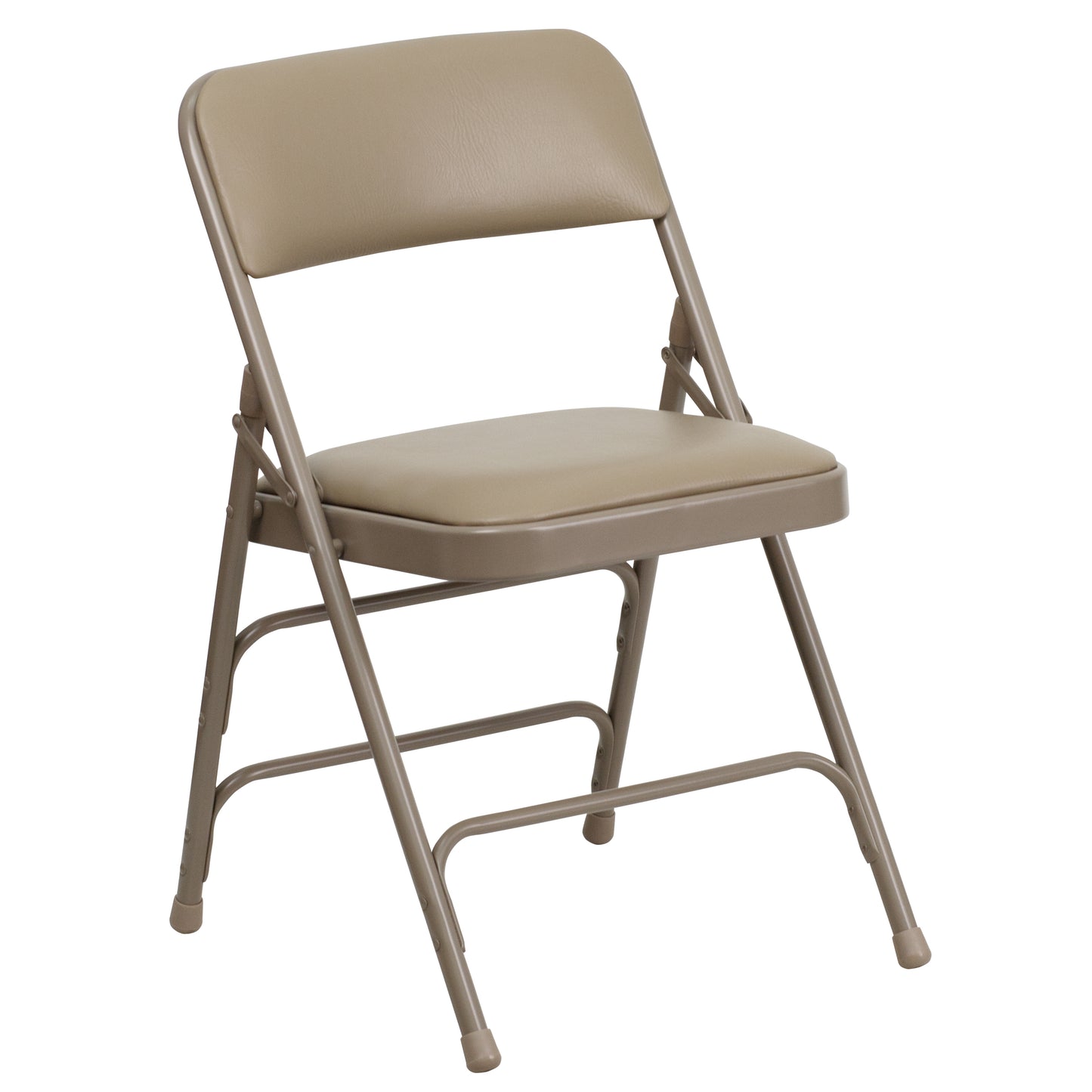 Beige Vinyl Folding Chair 2-HA-MC309AV-BGE-GG