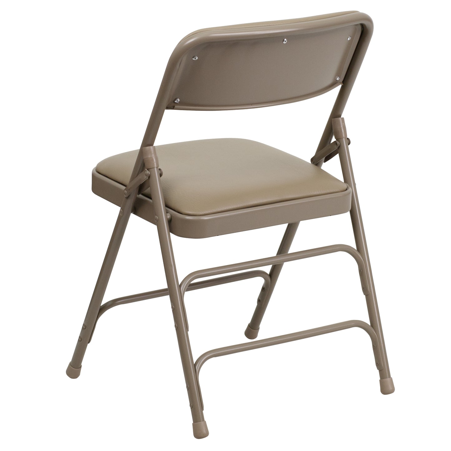 Beige Vinyl Folding Chair 2-HA-MC309AV-BGE-GG