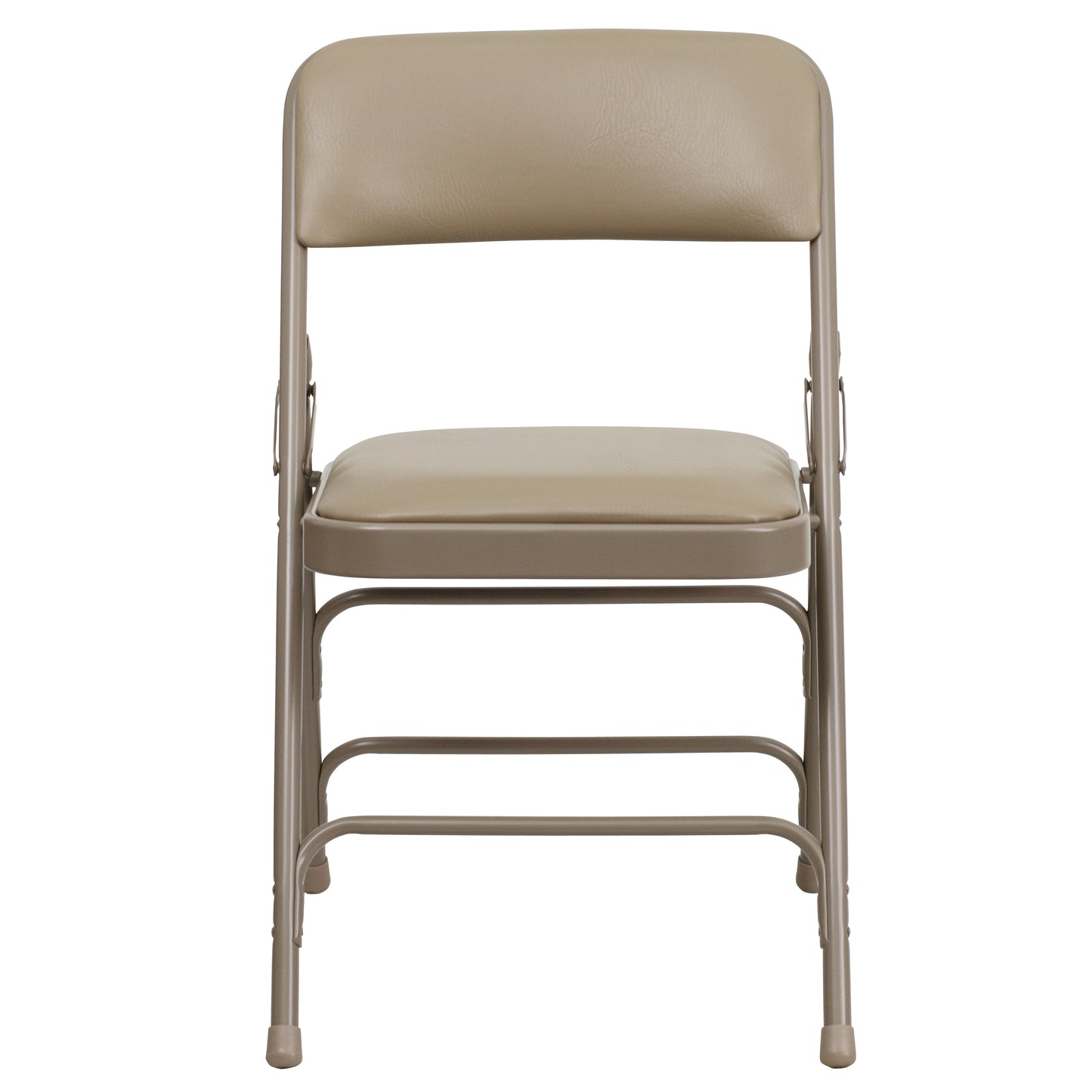 Beige Vinyl Folding Chair 2-HA-MC309AV-BGE-GG