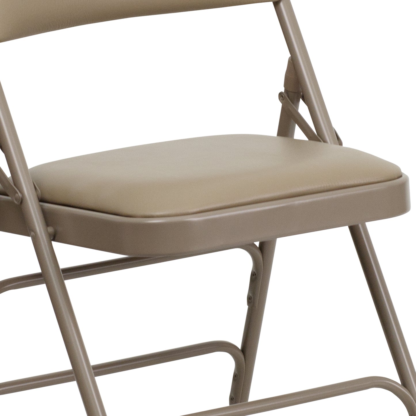 Beige Vinyl Folding Chair 2-HA-MC309AV-BGE-GG