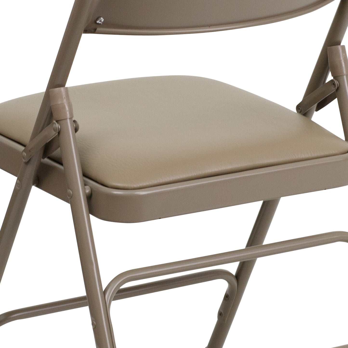 Beige Vinyl Folding Chair 2-HA-MC309AV-BGE-GG