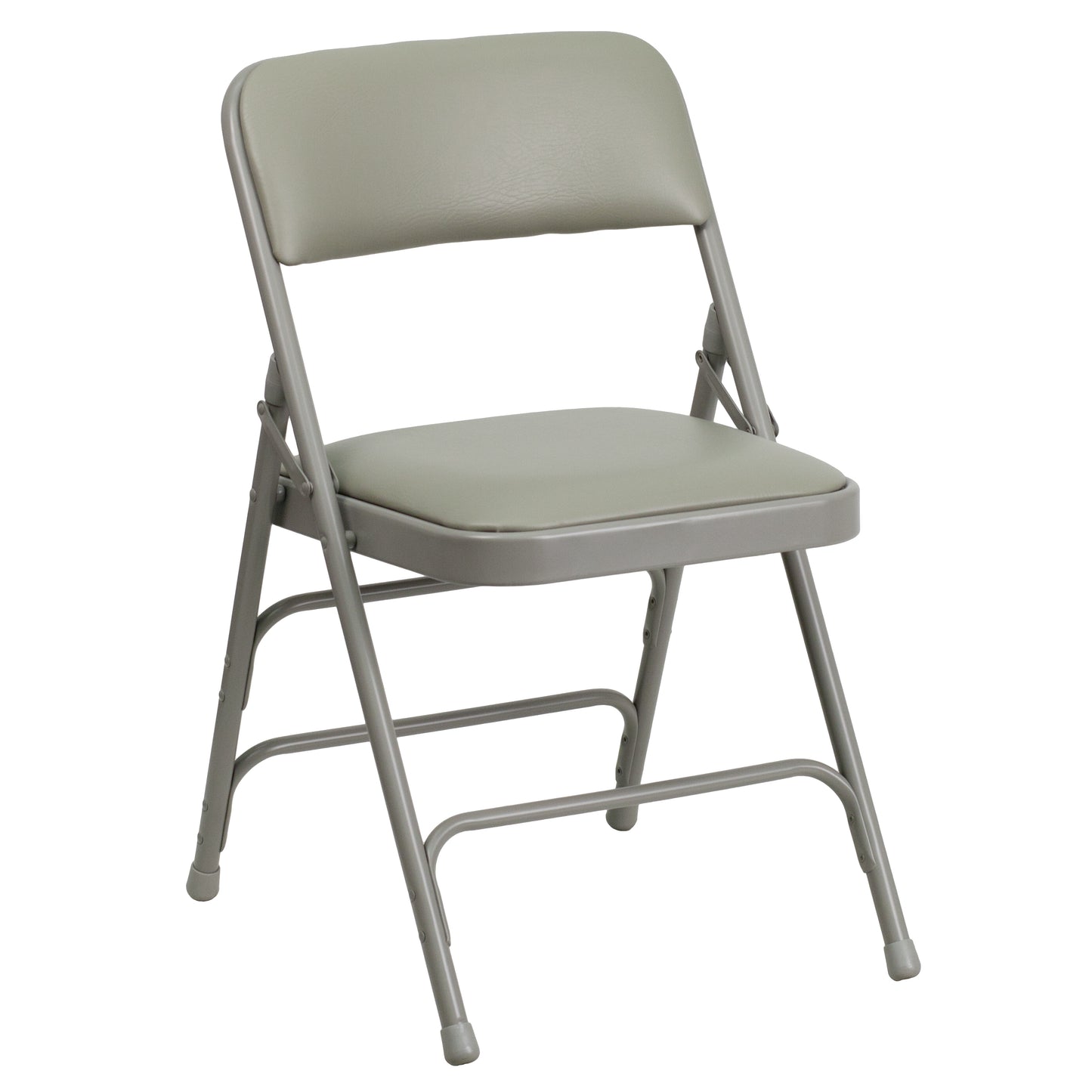 Gray Vinyl Folding Chair 2-HA-MC309AV-GY-GG