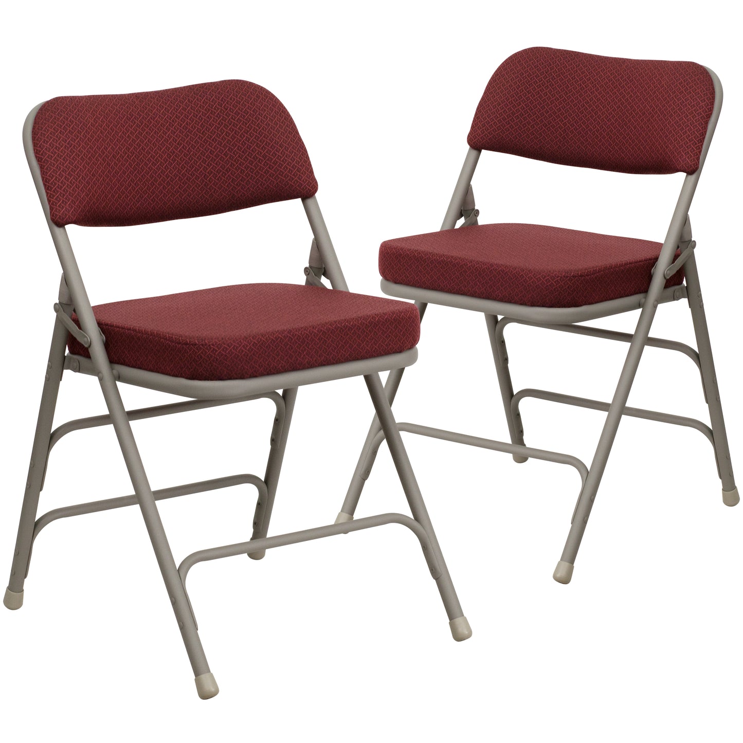 Burgundy Fabric Folding Chair 2-HA-MC320AF-BG-GG