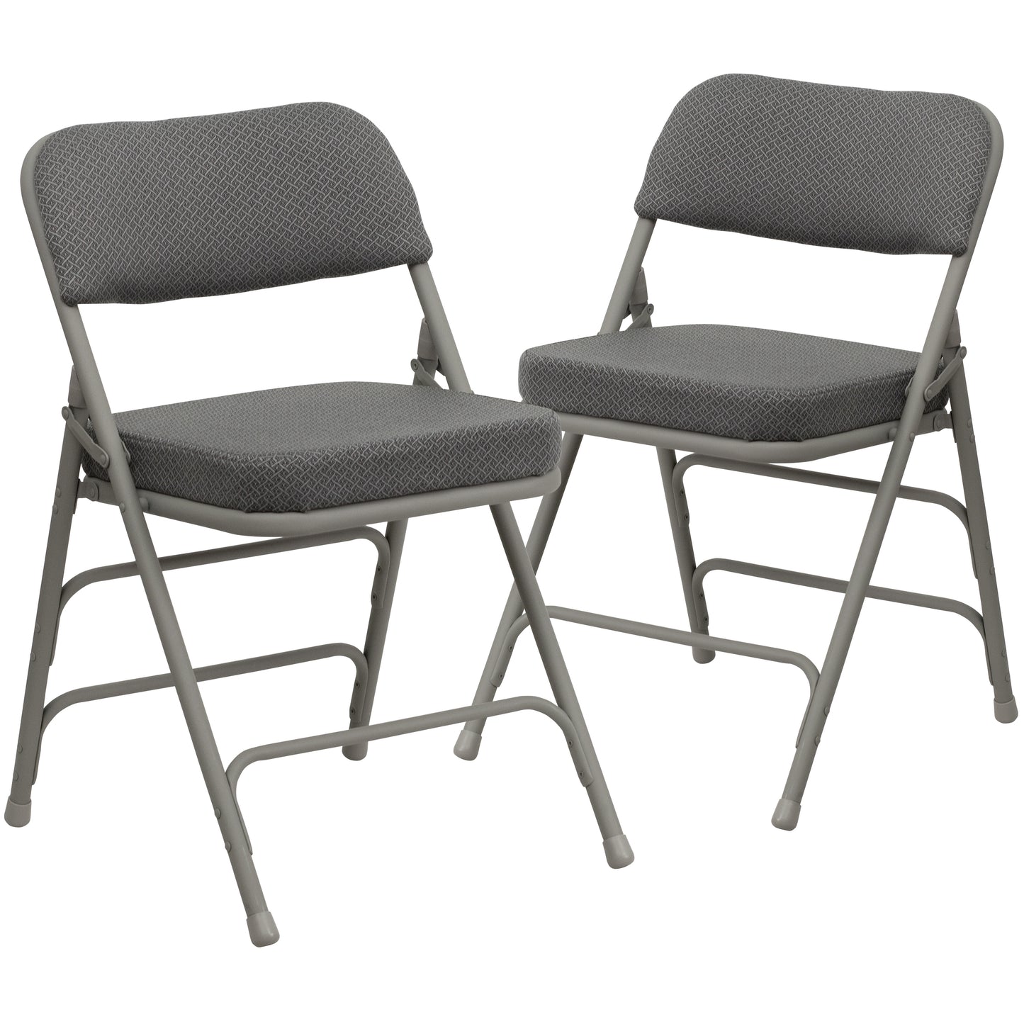 Gray Fabric Folding Chair 2-HA-MC320AF-GRY-GG