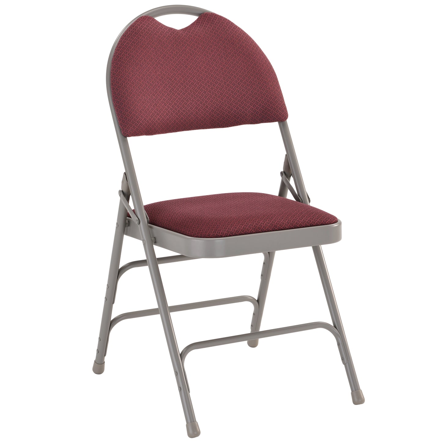 Burgundy Fabric Folding Chair 2-HA-MC705AF-3-BY-GG