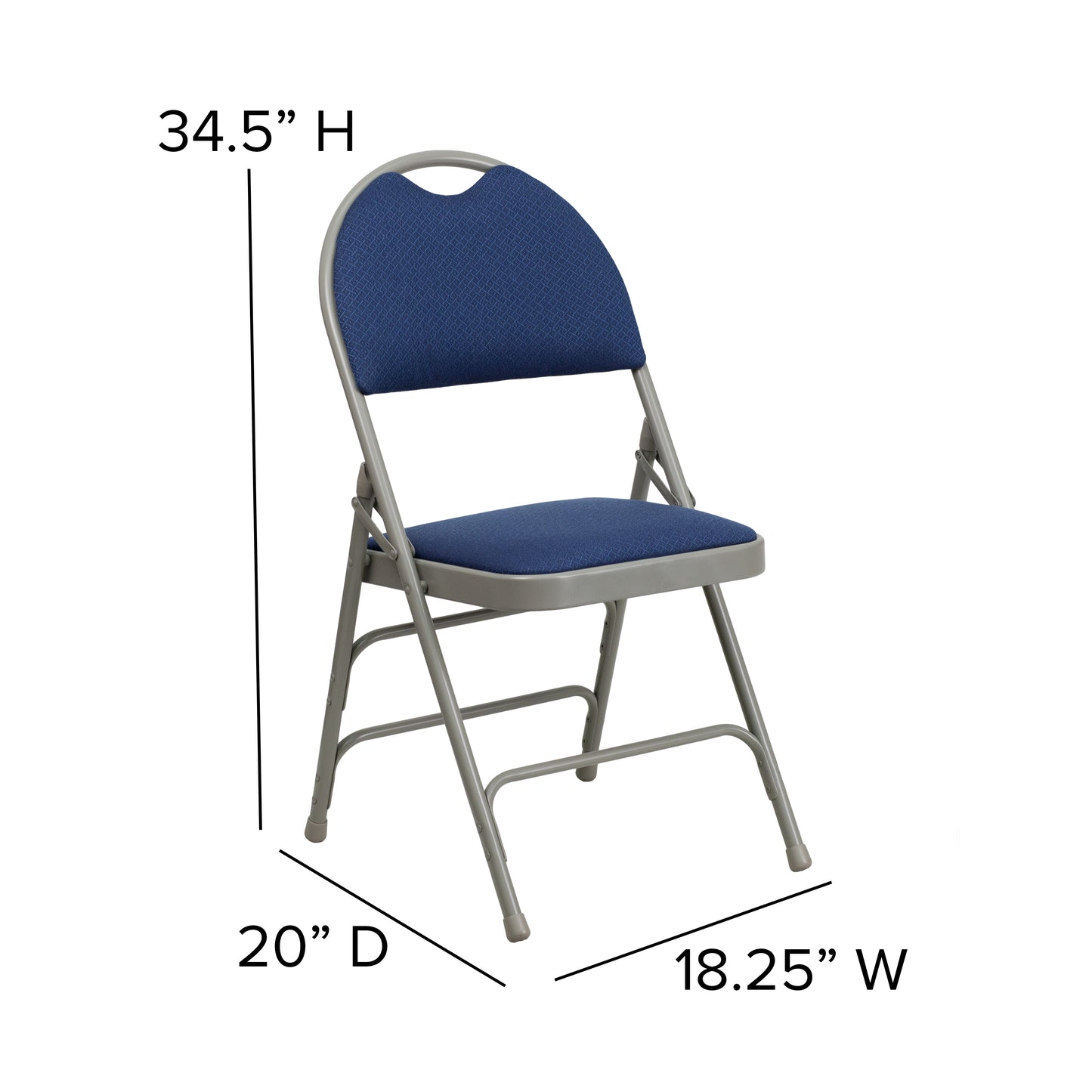 Navy Fabric Folding Chair 2-HA-MC705AF-3-NVY-GG