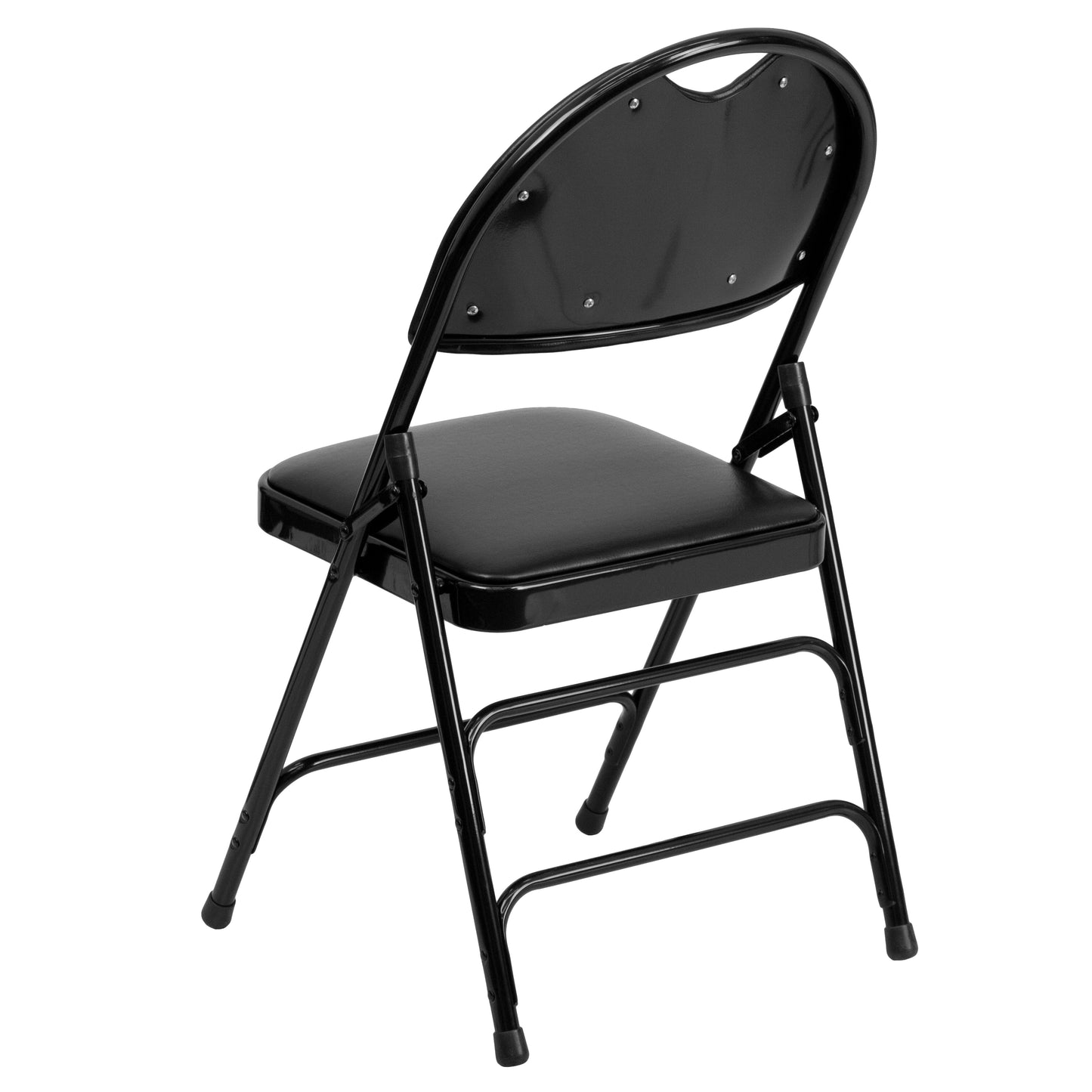 Black Vinyl Folding Chair 2-HA-MC705AV-3-BK-GG