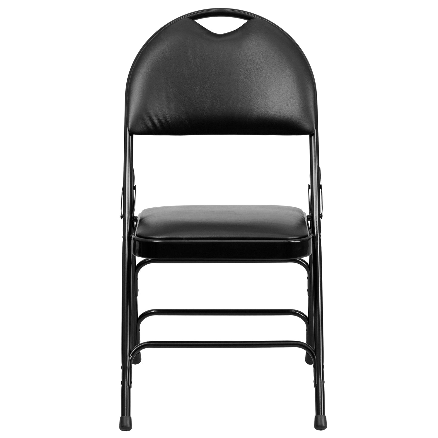 Black Vinyl Folding Chair 2-HA-MC705AV-3-BK-GG