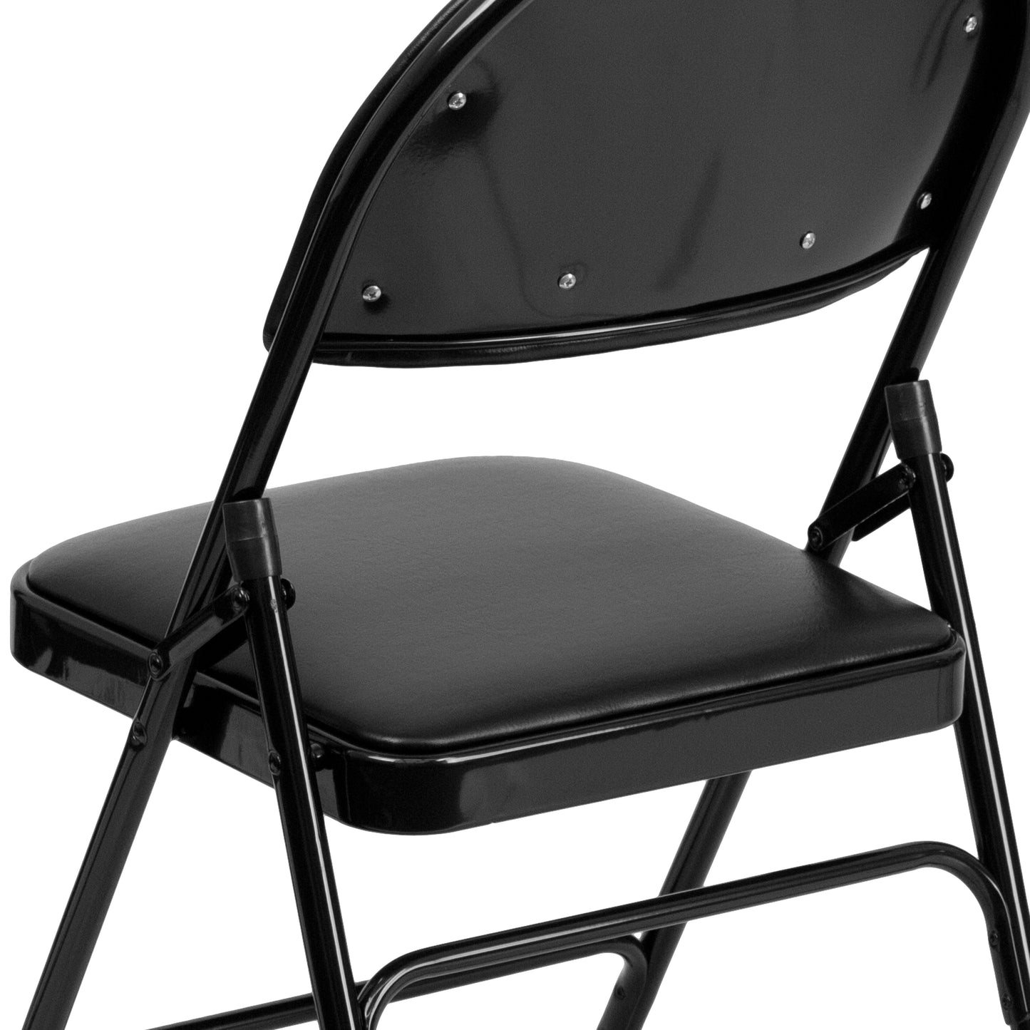 Black Vinyl Folding Chair 2-HA-MC705AV-3-BK-GG