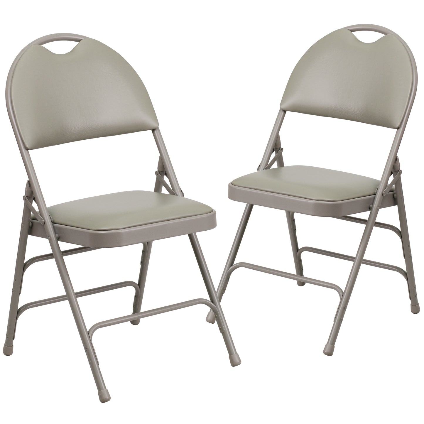 Gray Vinyl Folding Chair 2-HA-MC705AV-3-GY-GG