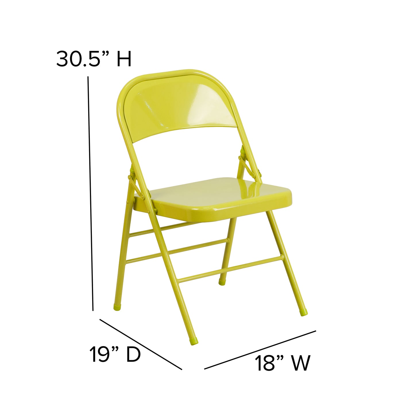 Twisted Citron Folding Chair 2-HF3-CITRON-GG