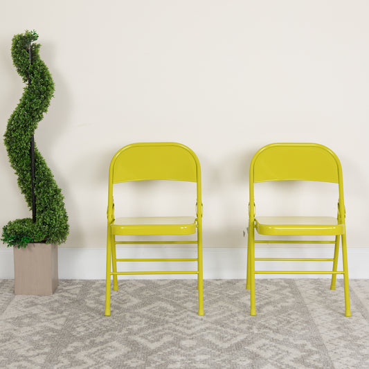 Twisted Citron Folding Chair 2-HF3-CITRON-GG