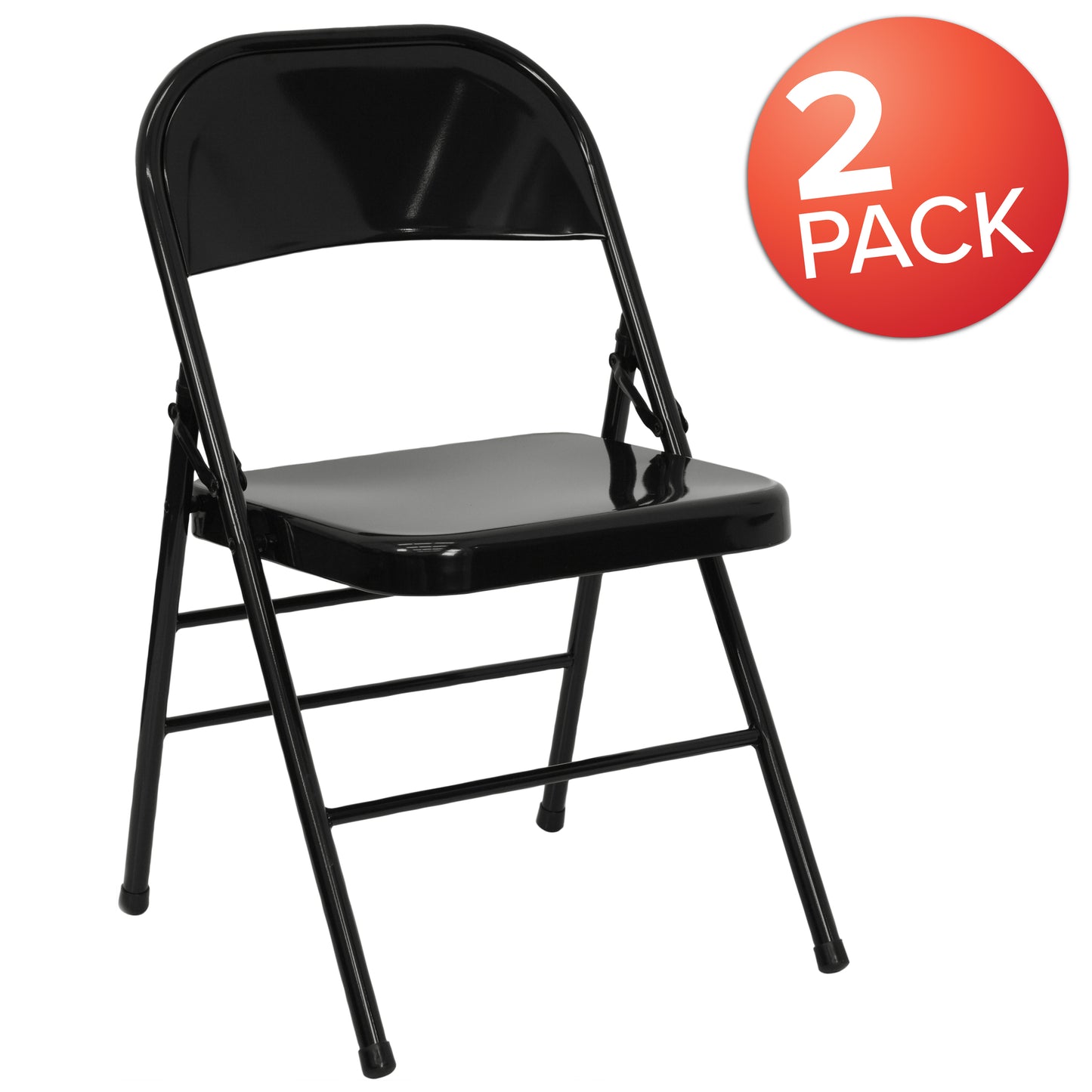 Black Metal Folding Chair 2-HF3-MC-309AS-BK-GG