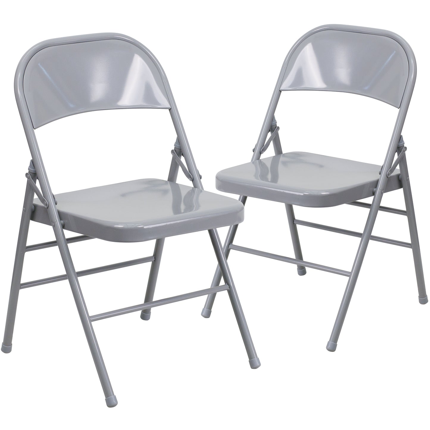 Gray Metal Folding Chair 2-HF3-MC-309AS-GY-GG