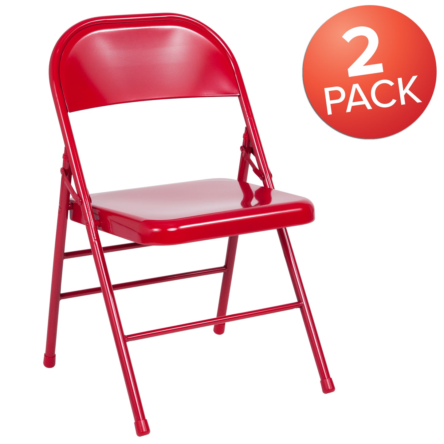 Red Metal Folding Chair 2-HF3-MC-309AS-RED-GG