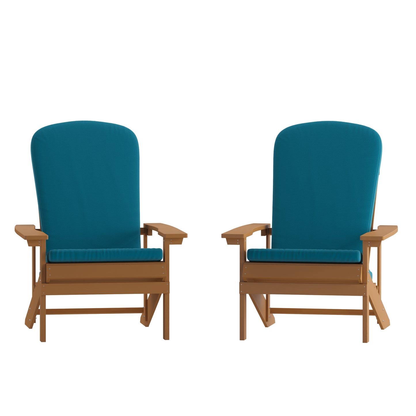 2PK Teak Chairs-Teal Cushions 2-JJ-C14501-CSNTL-TEAK-GG