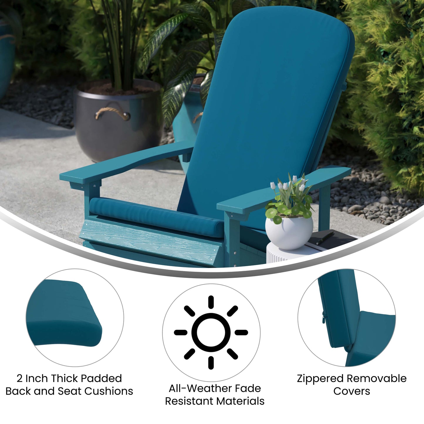 2PK White Chairs-Teal Cushions 2-JJ-C14501-CSNTL-WH-GG