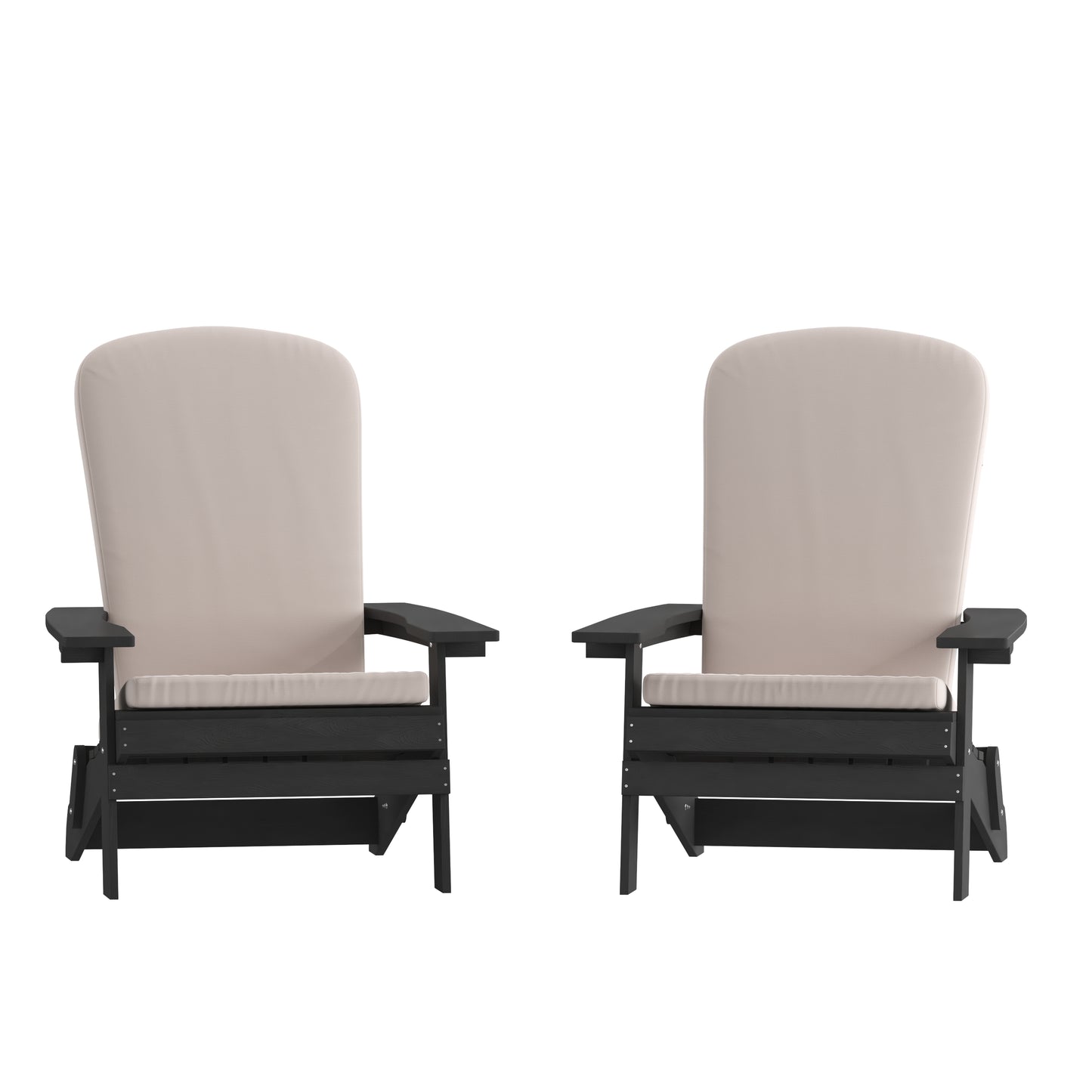 2PK Black Chair-Cream Cushion 2-JJ-C14505-CSNCR-BLK-GG